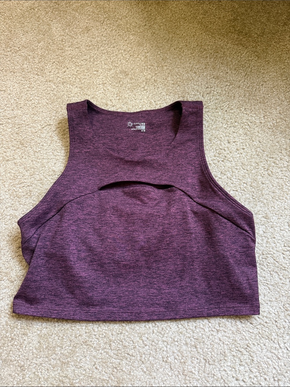Aerie Offline The Hugger High-Neck Keyhole Cut-Out Tank Top